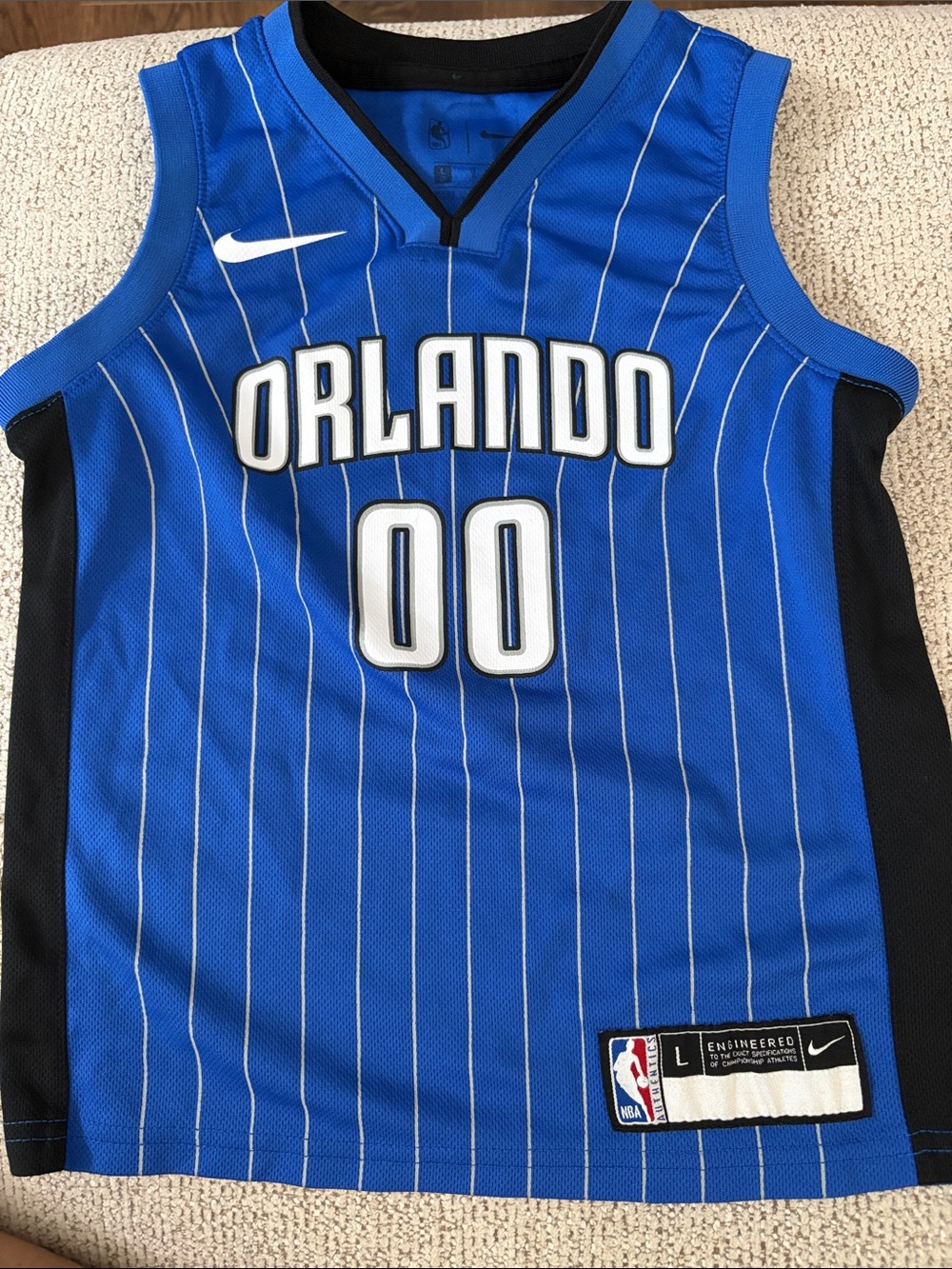 Nike Orlando Blue Pinstripe Basketball Jersey 00 Aaron Gordon